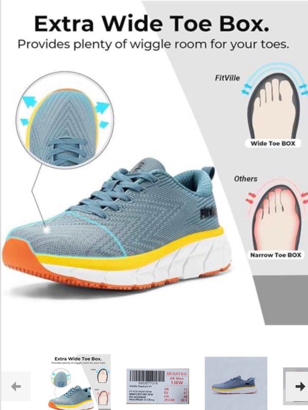 New Faville Men's Teal Athletic Sneakers with Yellow Trim